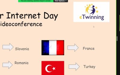 Mednarodna videokonferenca z učitelji in učenci iz Turčije, Romunije in Francije